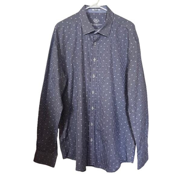 Men’s Bugatchi Vomu Shaped Fit Long Sleeve Button Down Shirt Sz‎ 3XL - Picture 1 of 3